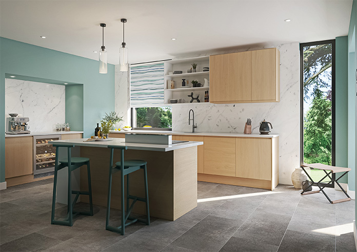 Seaside Waves, Green - Roller Blind - Image 7